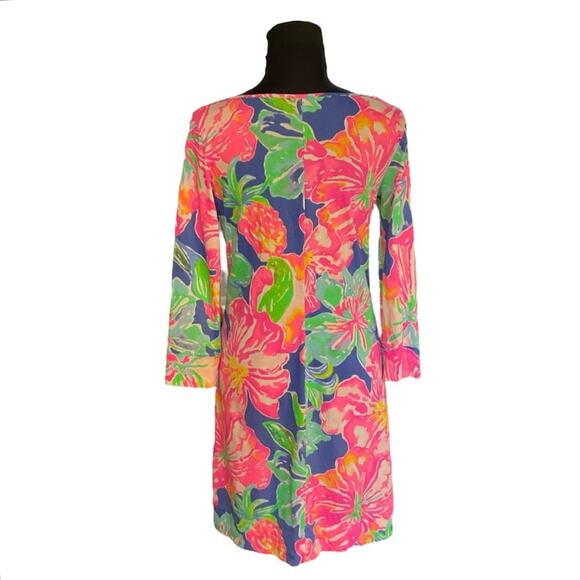 Lilly Pulitzer Colorful Marlowe Dress Beckon Blue Jungle Utopia Size S - Picture 3 of 6